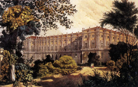 Veduta del Palazzo di Capodimonte dal Parco Antonio Giuli