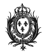 Coat of Arms of the Bourbon of France(with the fleurs-de-lis, symbol of Charlemagne’s royalty)