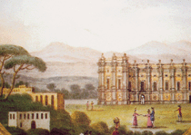 The Palace of Capodimonte (from the “goose set of plates” Capodimonte porcelain)